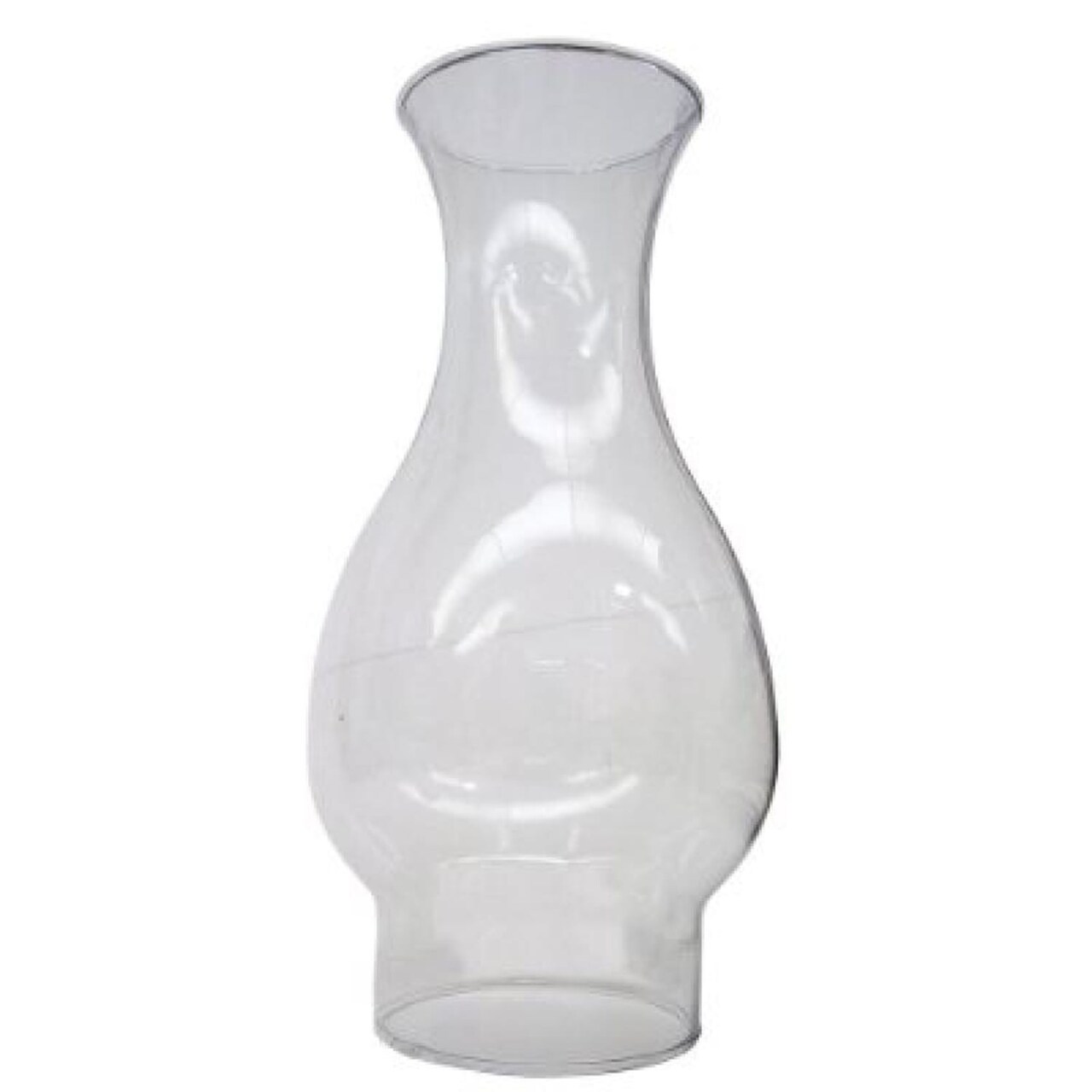 Glo-brite Clear Glass Smooth Top Oil Lamp Chimney 2 7/8" OD Base x 8 3/8" High